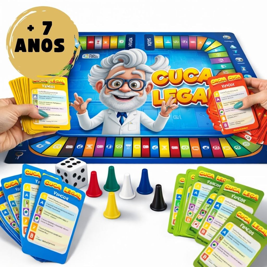 Jogos de Tabuleiro Jogo Cuca Legal Jogos de Perguntas e Respostas Jogos de Tabuleiro para Família – foto na Shopee Brasil