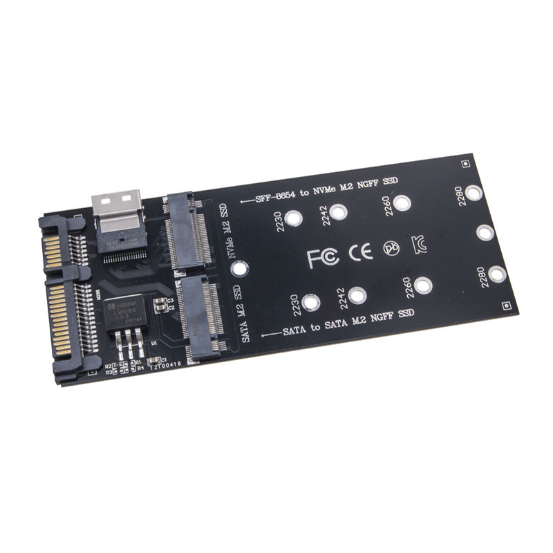 M2 Adaptador SSD M.2 SATA SSD para SATA M2 NVME SSD para SFF-8654 Conversor 22Pin SATA Para M2 Cartão de Expansão para PC Desktop Mainboard – foto na Shopee Brasil
