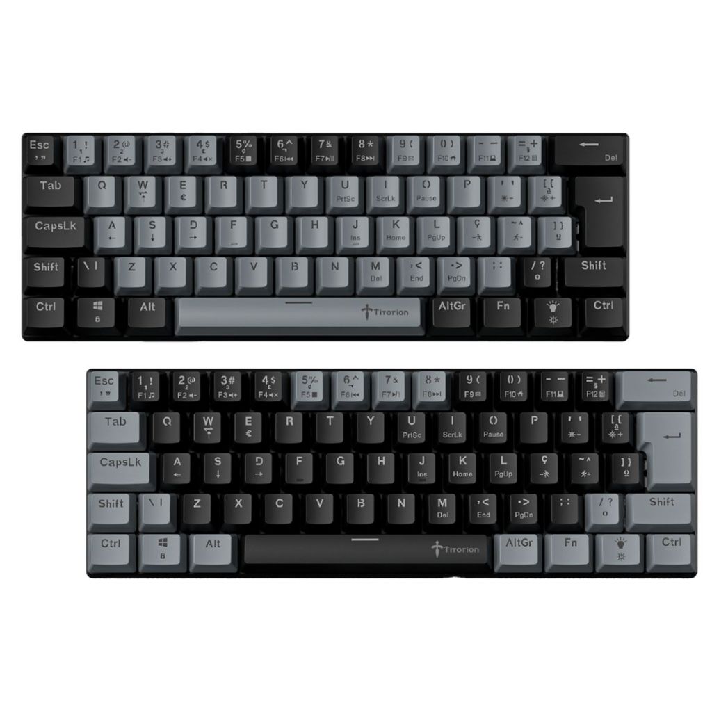 Teclado Mecânico Gamer Cinza 60% Hot Swap Switch Bronw Red Marrom Vermelho ABNT2 USB Titorion TE002 – foto na Shopee Brasil