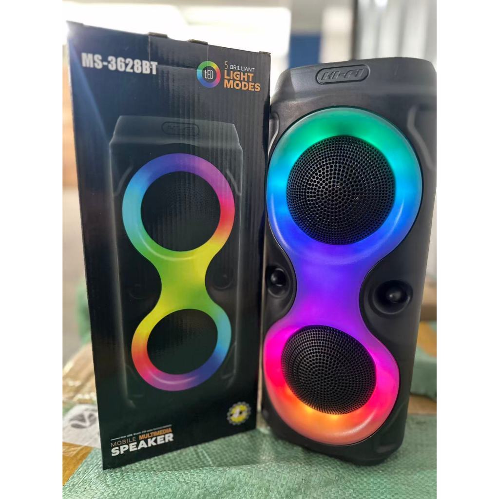 Caixa De Som Bluetooth Grande Caixa De Som Bluetooth Caixa De Som Potente Caixa Som Com Led RGB FM – foto na Shopee Brasil