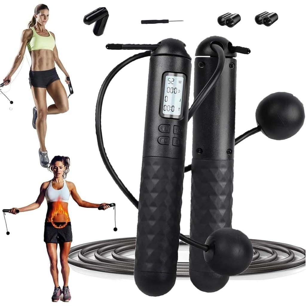 Corda de Pular com Contador, Corda de Pular com Bola de Gravidade, Corda de Pular com Contagem, Sem Fio, Corda de Pular – foto na Shopee Brasil