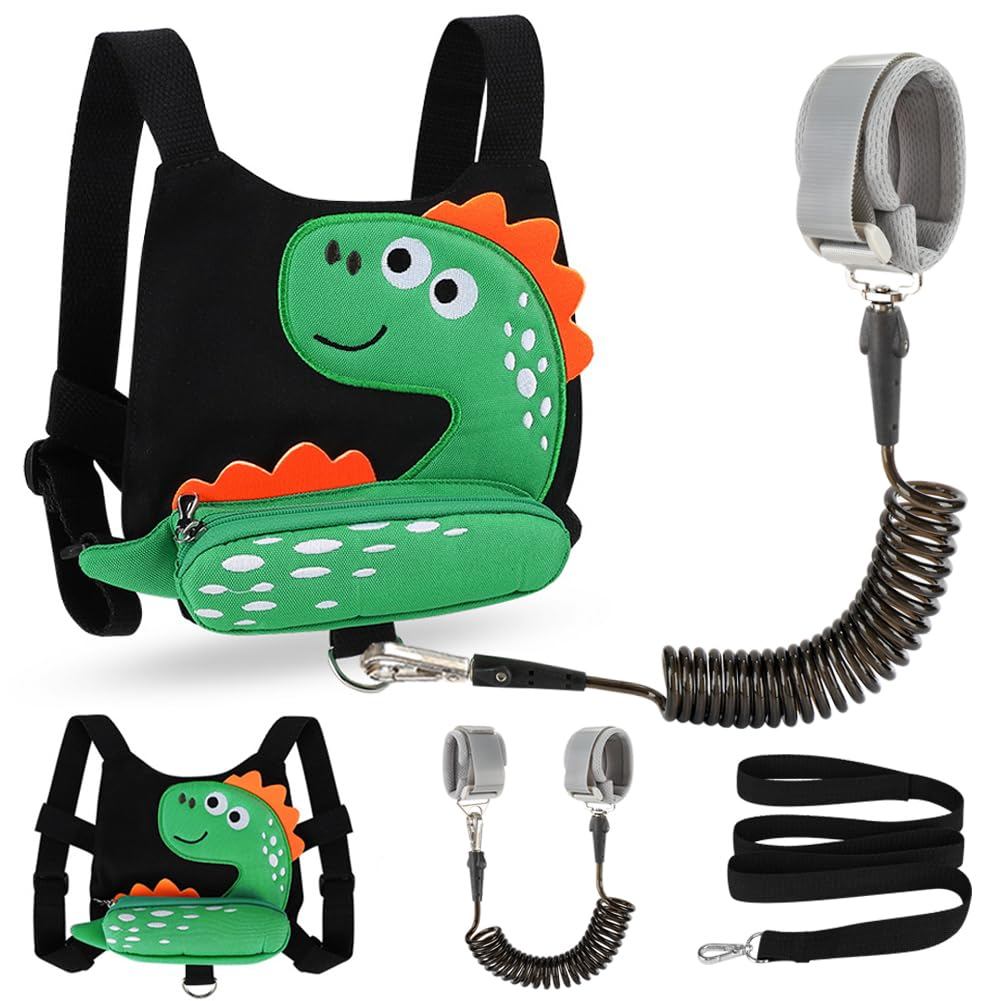 Coleira de Segurança para Crianças Accmor + Pulseira Anti-Perda, Coleira de Dinossauro Fofa para Crianças, Coleiras para – foto na Shopee Brasil
