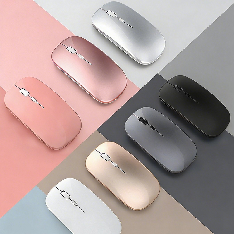 WIFI Bluetooth Dual Mode Recarregável Mouse Sem Fio Computador Mouse Sem Fio Ergonômico USB Mouse Mudo Pausa, Mouse RGB – foto na Shopee Brasil
