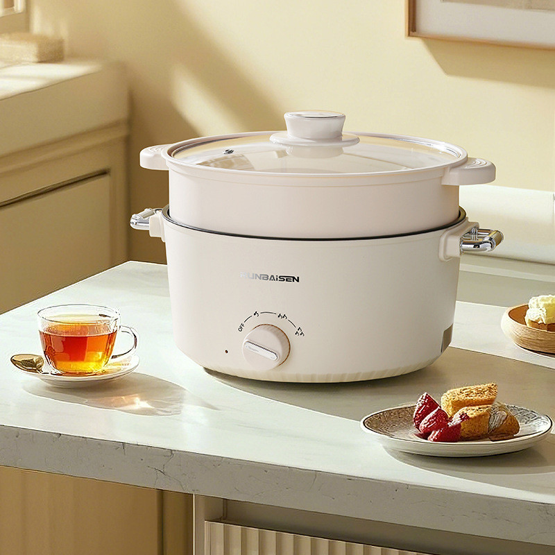 Panela elétrica para estudantes, panela pequena multifuncional, panela elétrica para fondue, panela elétrica com aquecim – foto na Shopee Brasil