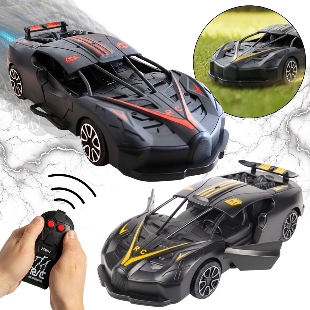 Carrinho Controle Remoto Esportivo Abre Porta Luz LED Brinquedo Infantil Menino - Carrinho Controle Remoto barato – foto na Shopee Brasil