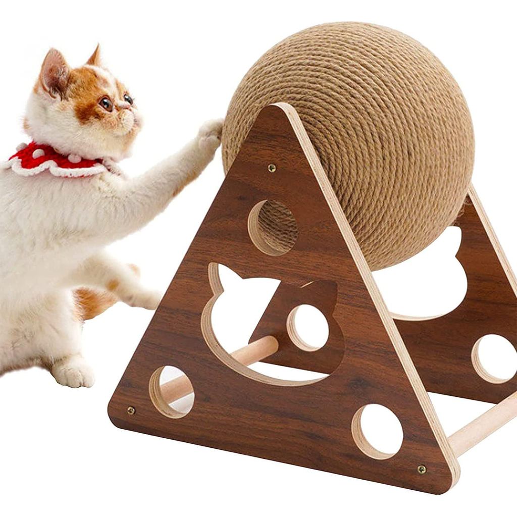 Brinquedo Arranhador para Gatos, Bola Arranhadora de Sisal Natural para Gatos, Brinquedo Arranhador com Bola, Bola Arran – foto na Shopee Brasil