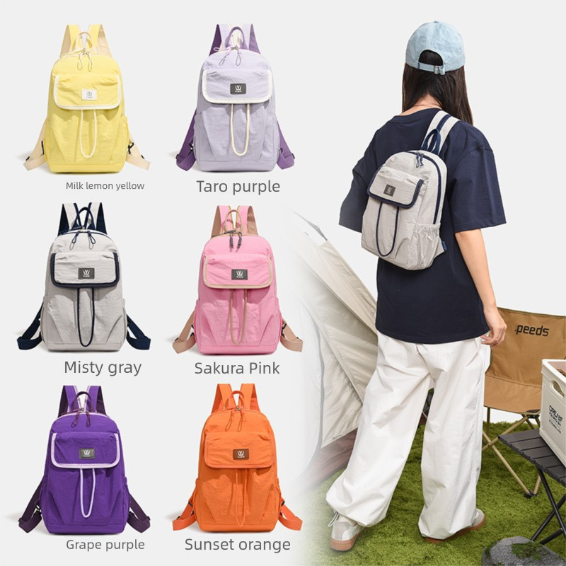 Mochila Feminina de Nylon com Design Moderno, Mochila Esportiva para Meninas, Mochilas Femininas para Lazer – foto na Shopee Brasil