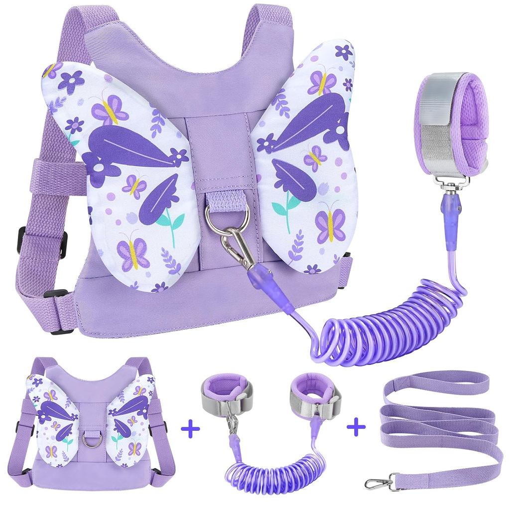 Coleira de Segurança para Crianças Accmor, 3 em 1, Coleira Infantil com Design de Borboleta + Pulseira Anti-Perda para V – foto na Shopee Brasil