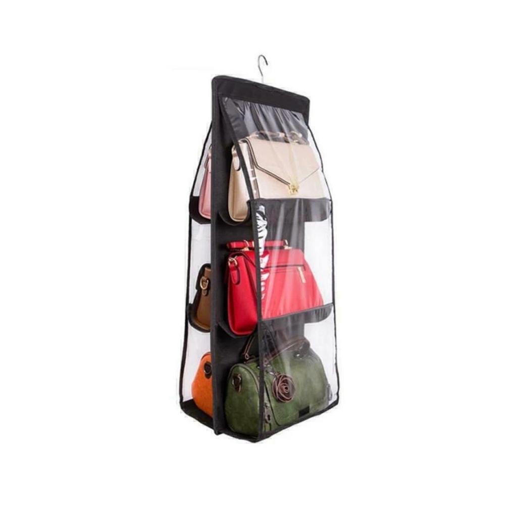 Organizador de bolsa suspensa de 6 /8 bolsos Organizador de artefato de armazenamento Organizador à prova de poeira – foto na Shopee Brasil