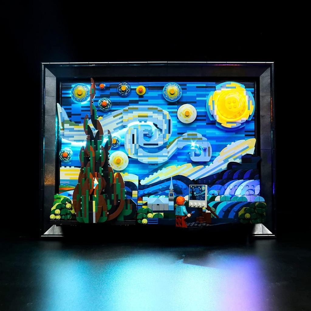 Luzes LED BrickBling Compatíveis com Lego Starry Night, Kit de Luzes Compatível com Lego Van Gogh Compatível com Lego 21 – foto na Shopee Brasil