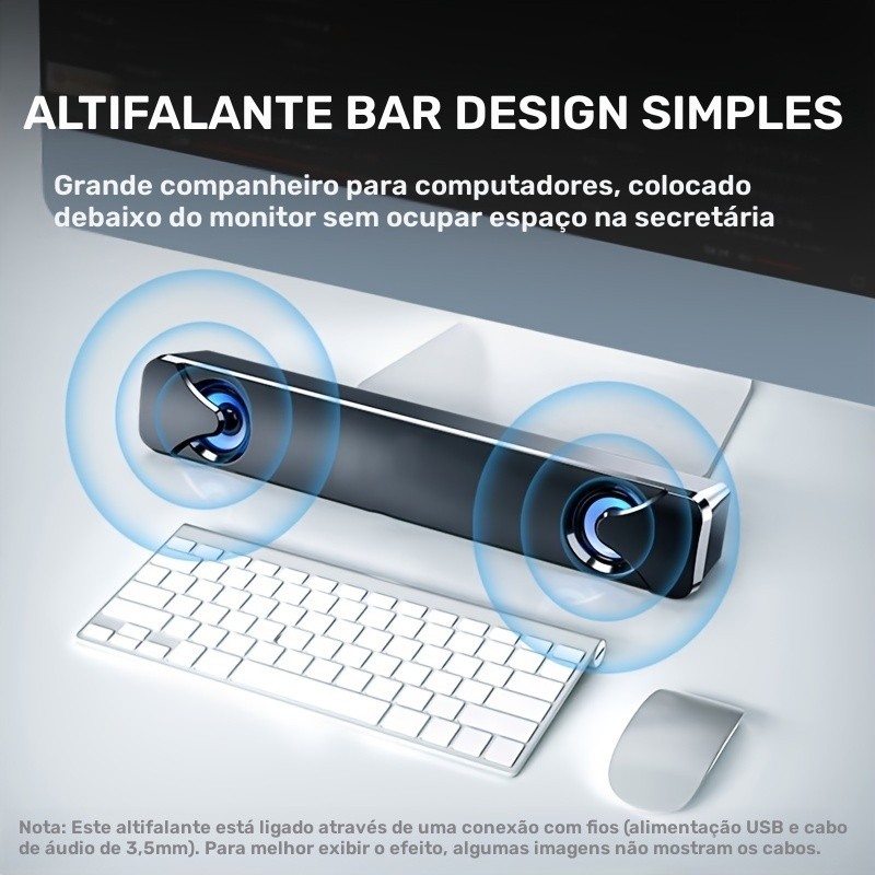 Caixas de som para computador, caixas de som soundbar, caixas de som para computador de mesa, caixas de som para laptop, – foto na Shopee Brasil