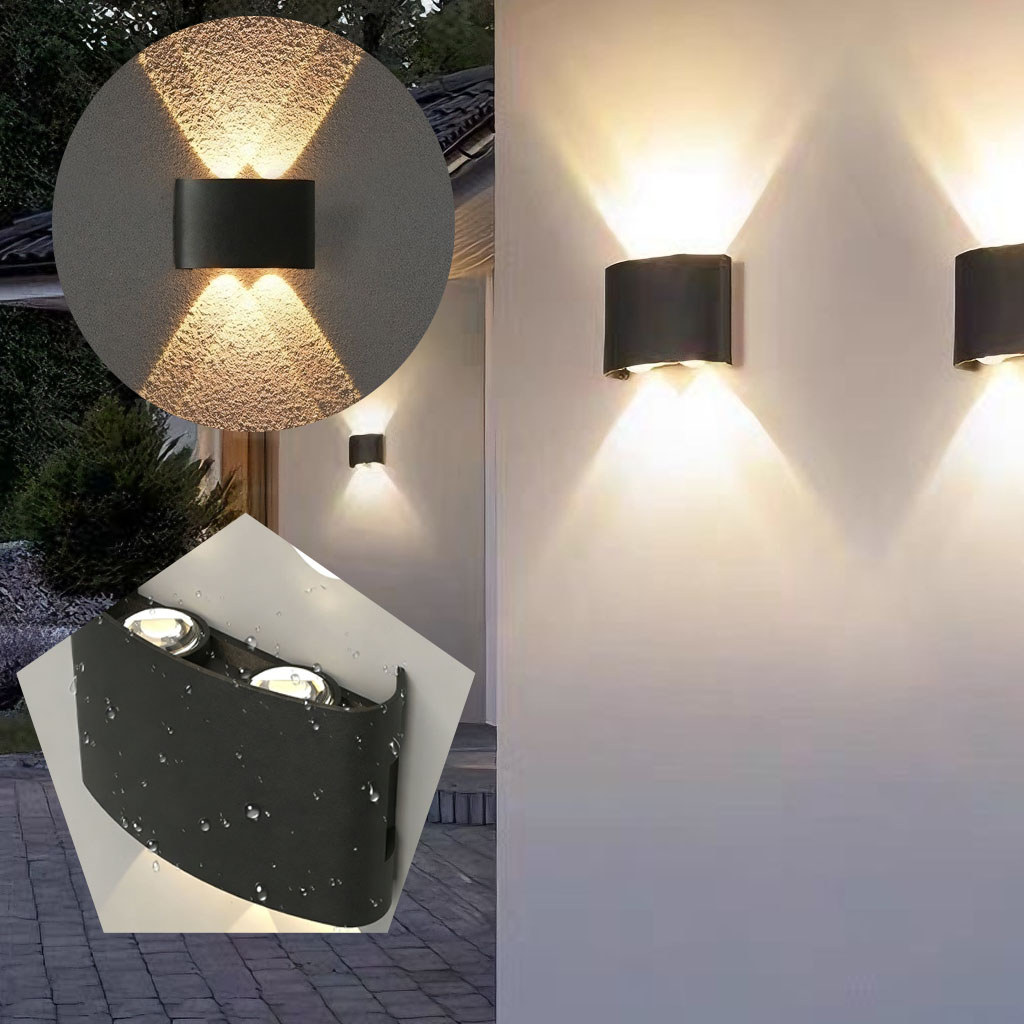 Arandela Luminaria Meia Lua Externa Interna 4 leds 6 Leds 8 leds 10 leds Branco Quente – foto na Shopee Brasil