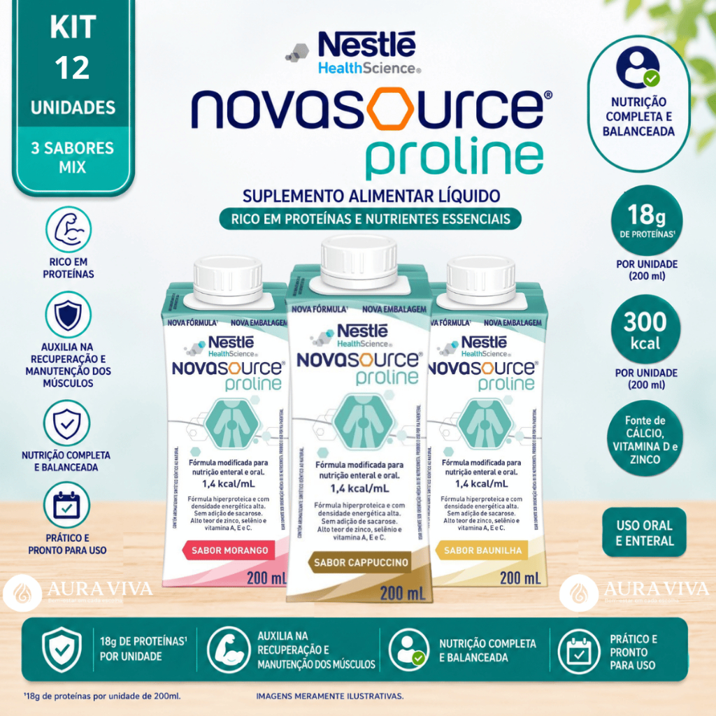 Suplemento Novasource Proline Nestlé 200ml – Suplemento Oral - com 6 ou 12 Unidades - Kit Promocional – foto na Shopee Brasil