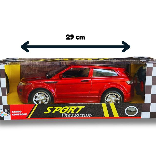 Carro de controle remoto Sport - Carrinho de Controle Remoto Sport Evoque Luxo 29cm – Grande e Veloz - vermelho – foto na Shopee Brasil