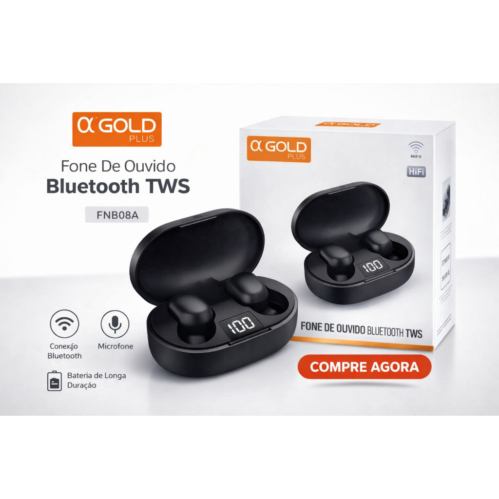fone bluetooth sem fio, fone tws, fone bluetooth barato, fone com display, fone wireless, fone para celular, fone esport – foto na Shopee Brasil