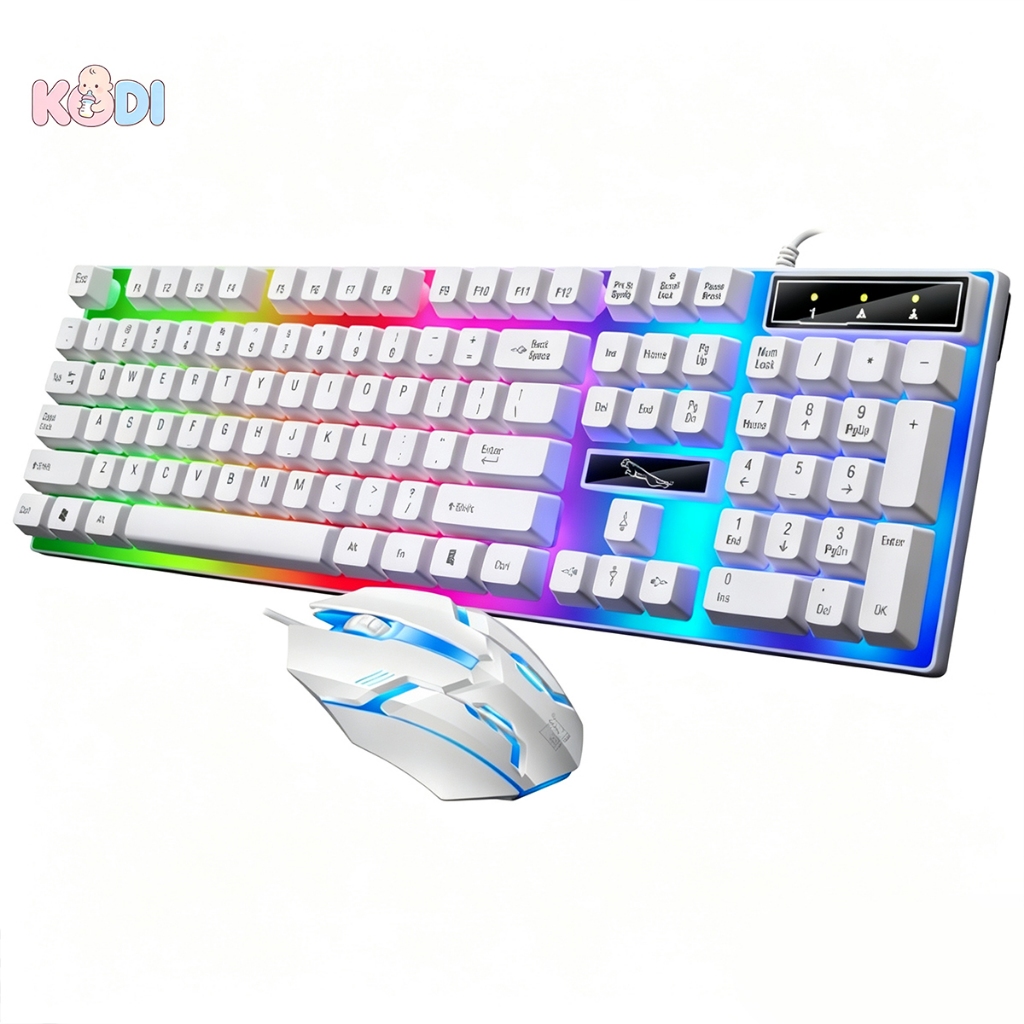 Kit Teclado Semi Mecânico + Mouse Gamer 3200dpi Rgb Led USB Promoção/Kit Teclado e Mouse Gamer e Tecla Ç-H8 – foto na Shopee Brasil