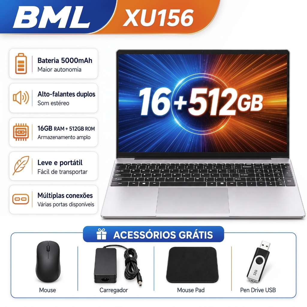 Notebook Gamer 15,6" HD 1080 N156 Intel Celeron 12GB RAM 512GB SSD Windows 10 5G LTE Wi-Fi Notebook-Full HD IPS Lumina – foto na Shopee Brasil