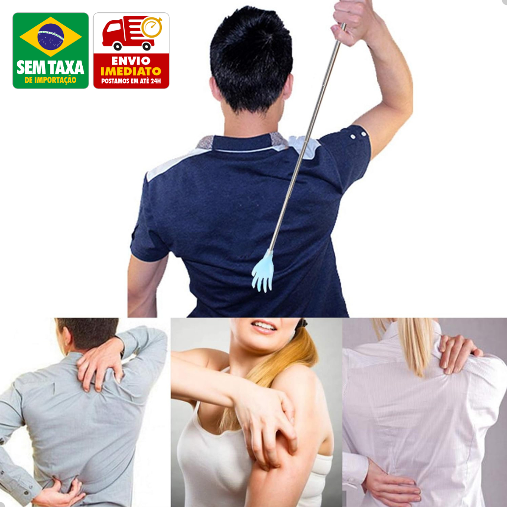 Arranhador Coçador de Costas com Cabo Telescópico Retrátil 44cm Cores Sortidas – foto na Shopee Brasil