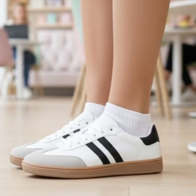 TÊNIS SAMBA, TÊNIS PARA ACADÊMIA, TÊNIS ELEGANTE, TÊNIS CASUAL, TÊNIS FEMININO, TÊNIS UNISSEX, SAPATÊNIS. – foto na Shopee Brasil