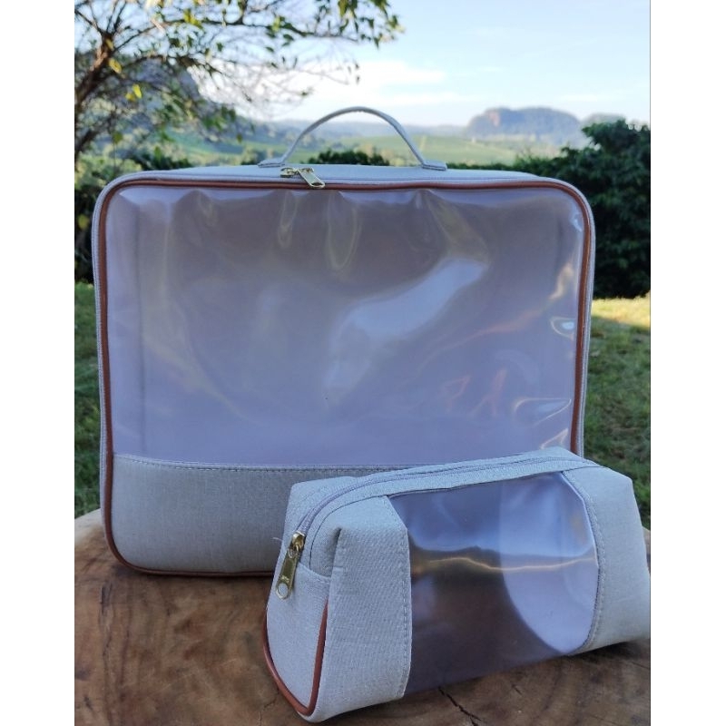 Maleta Organizadora G Com Visor Transparente. Organizador de Viagem. Organizador de Mala – foto na Shopee Brasil