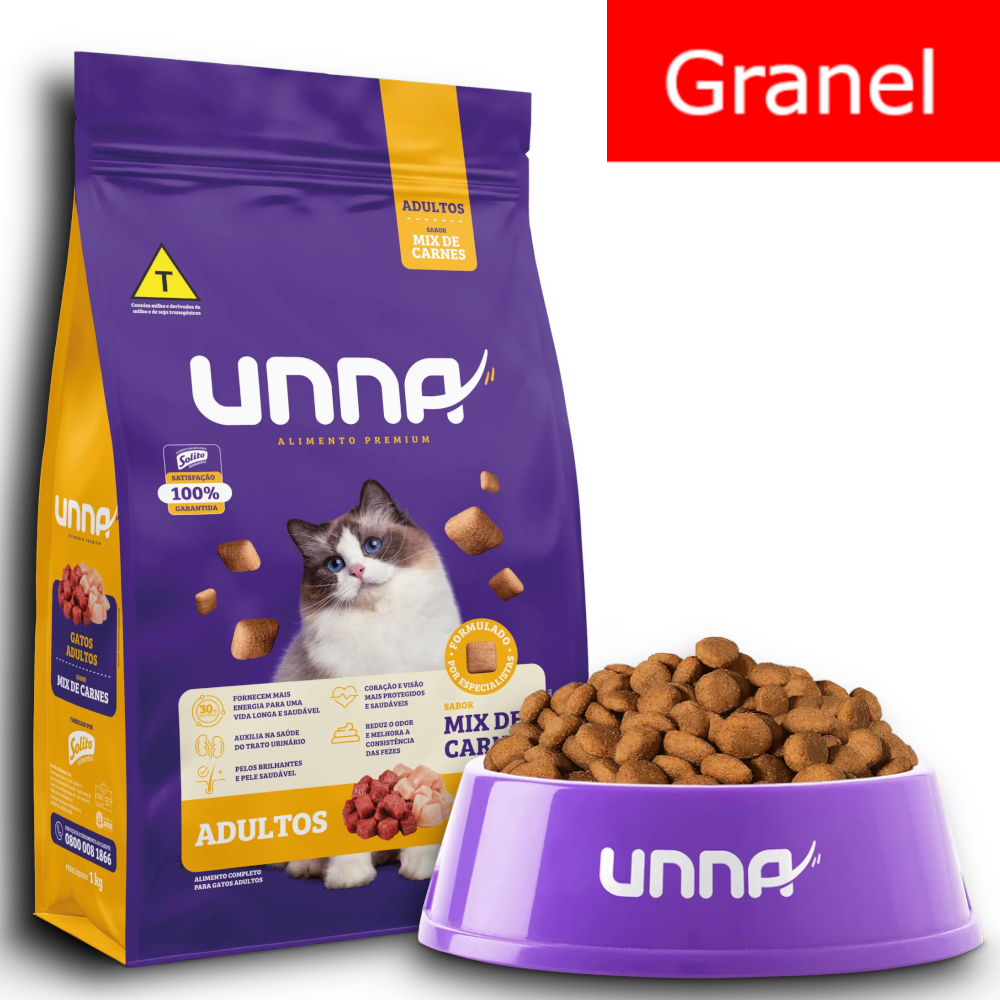 Ração a granel Unna Gatos Adultos Mix de carnes Unna gatos ração granel – foto na Shopee Brasil