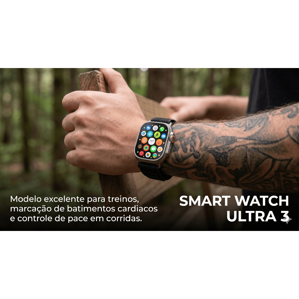 Smartwatch ultra 3 / relogio smart watch ultra / smart watch ultra 3 AI Relogio digital - Poucas unidades – foto na Shopee Brasil