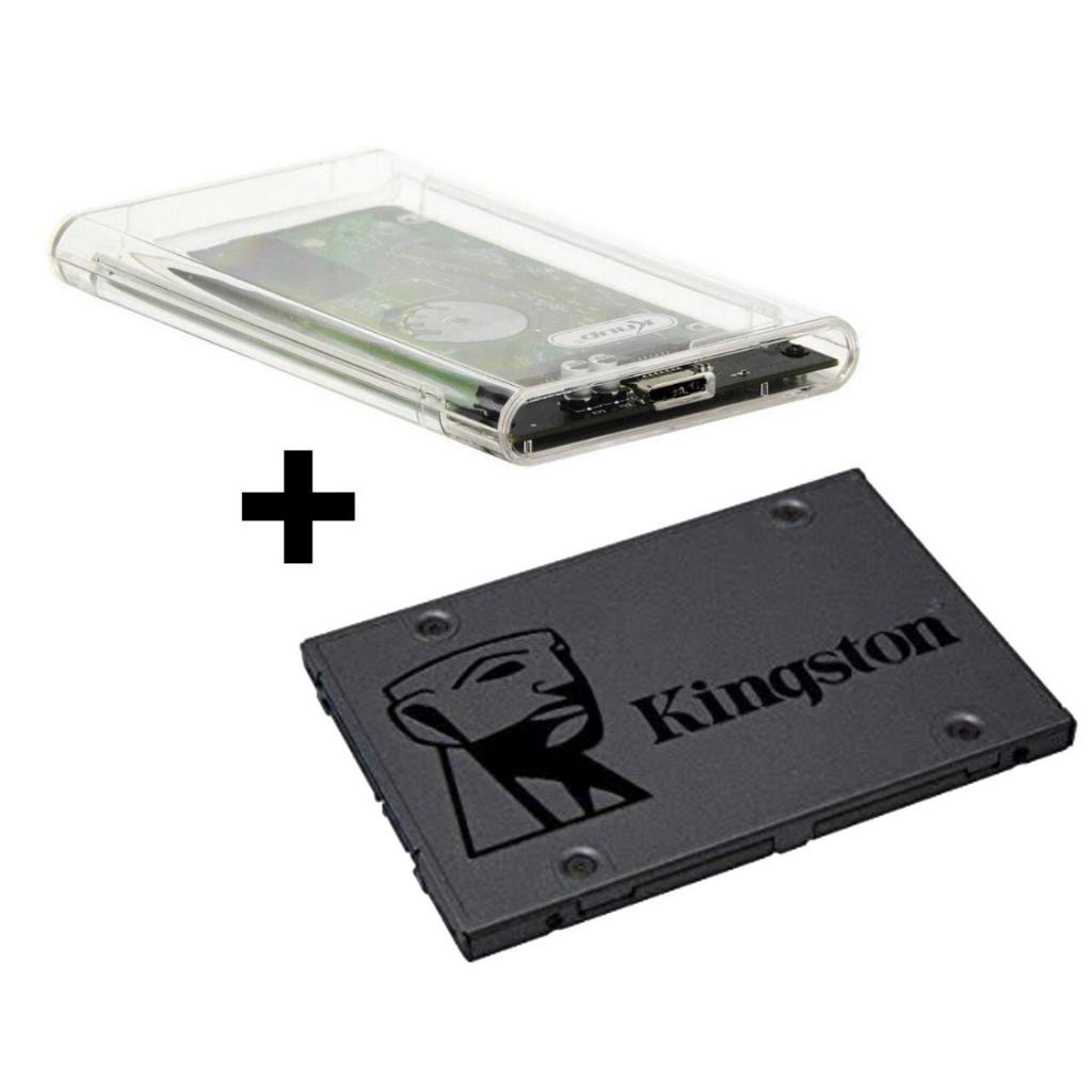 SSD EXTERNO - SSD KINGSTON 480GB + CASE USB 3.0 SSD NOVO ORIGINAL KINGSTON COM NOTA FISCAL GARANTIA – foto na Shopee Brasil