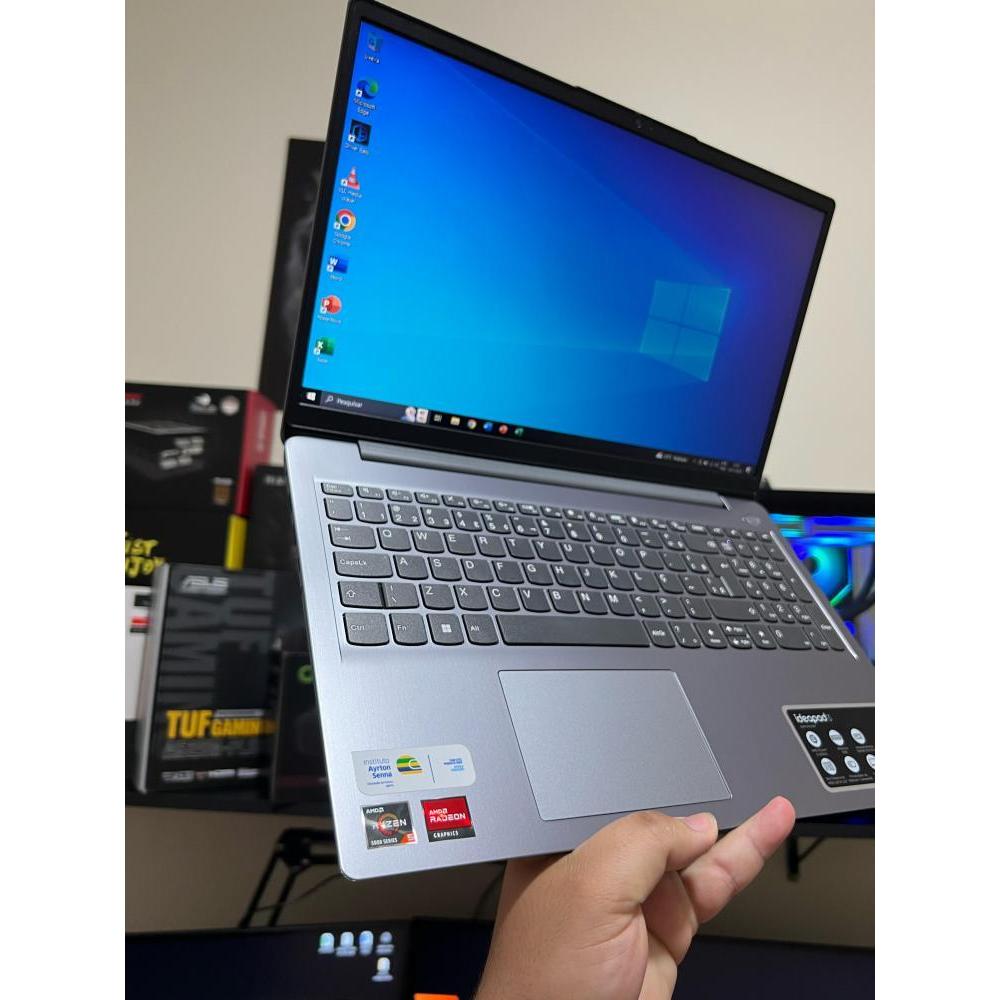 Notebook Lenovo Ryzen 5-5500U, 12GB, 256GB SSD, 15.6 Notebook Rápido para Trabalho e Estudos – foto na Shopee Brasil