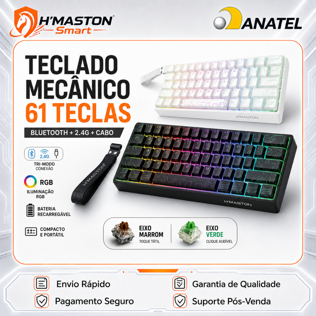 H'MASTON TK12 Teclado Mecânico 60% Teclado Gamer Mecanico Teclado Mecânico Sem Fio Teclado Gamer Sem Fio – foto na Shopee Brasil
