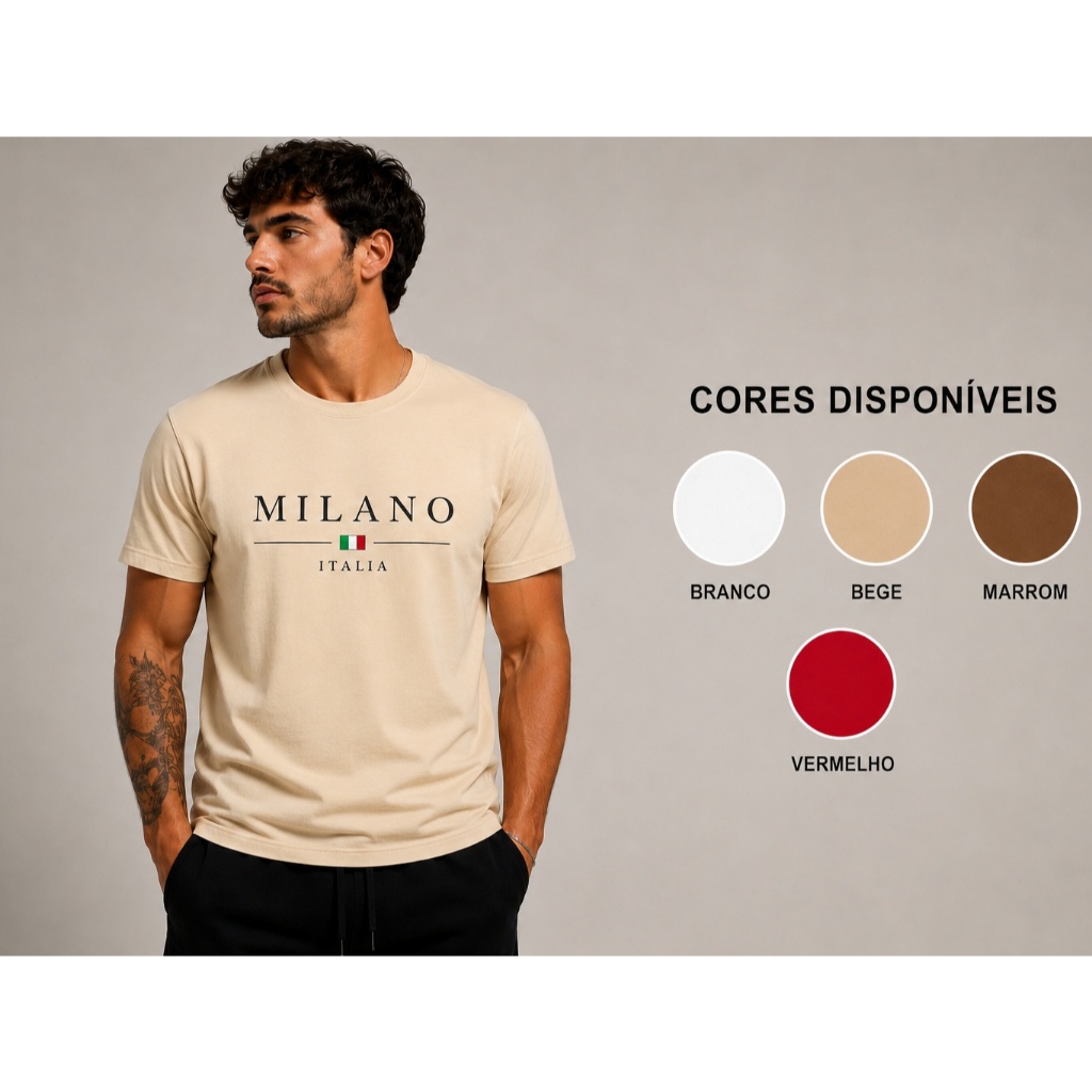 camiseta milano, camiseta itália, camiseta italiana, camiseta masculina, camiseta unissex, camiseta casual, camiseta pre – foto na Shopee Brasil