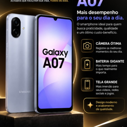SAMSUNG GALAXY A07 4G–128 GB – SMARTPHONE ORIGINAL SAMSUNG – foto na Shopee Brasil