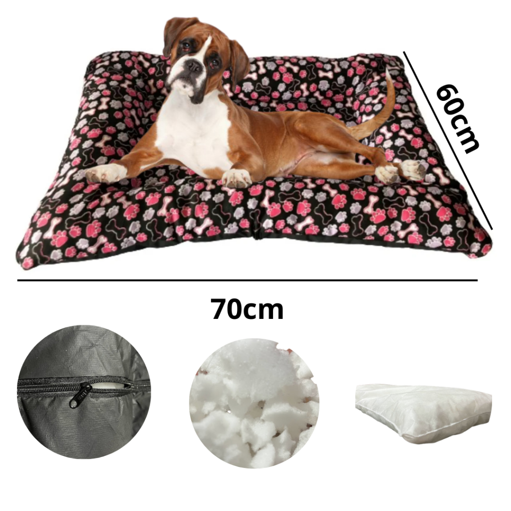 Cama Pet Grande Para Cães e Gatos Colchonete Pet 70x60 Com Zíper Colchonete Fundo Emborrachado – foto na Shopee Brasil