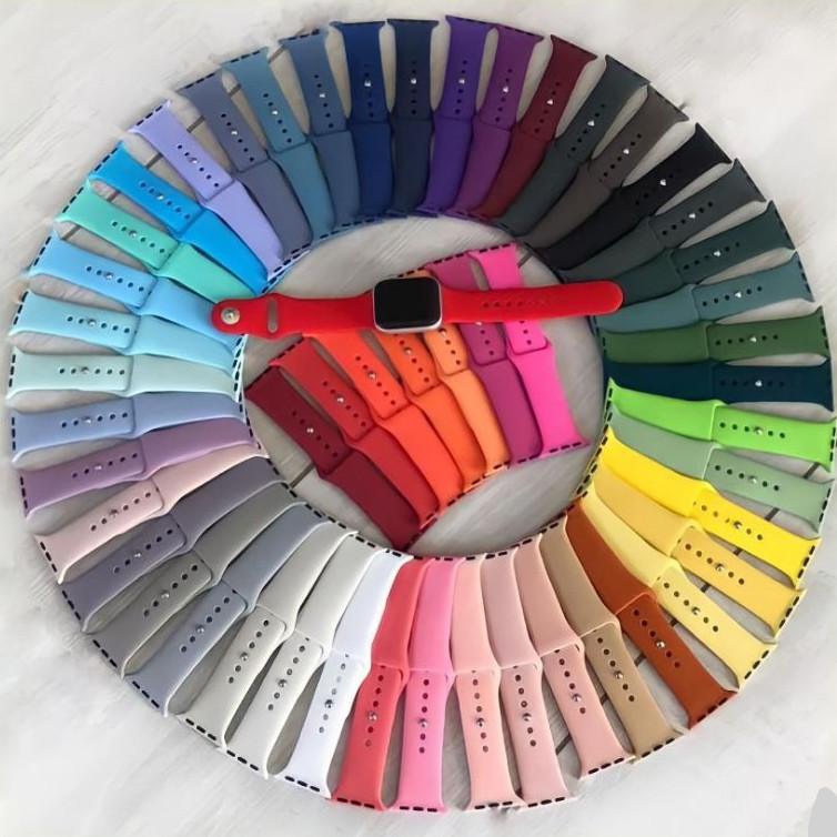 Pulseira silicone Lisa para Smartwatch 38/40/41/42/44/45/49 smartwatch pulseira – foto na Shopee Brasil